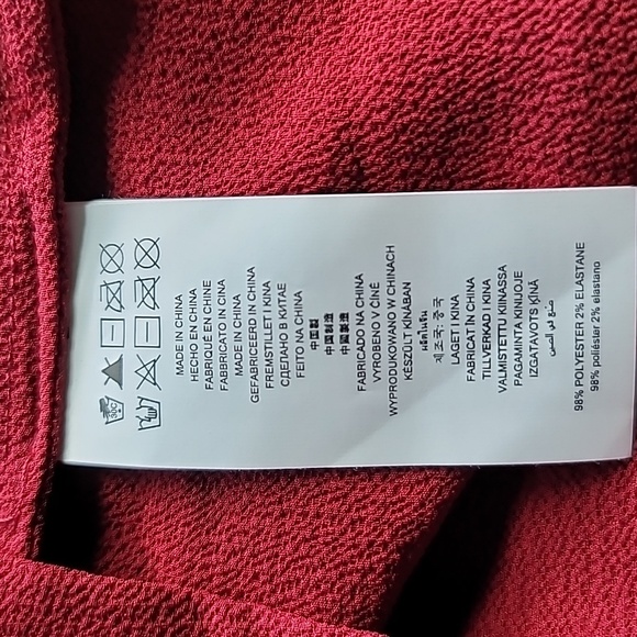 Michael Kors dress tied keyhole front Small maroon studded bell sleeves w tags - Picture 11 of 13